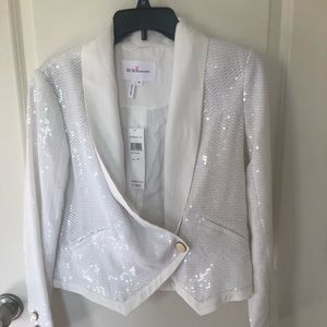 SALE BCBGeneration White Sequined Jacket